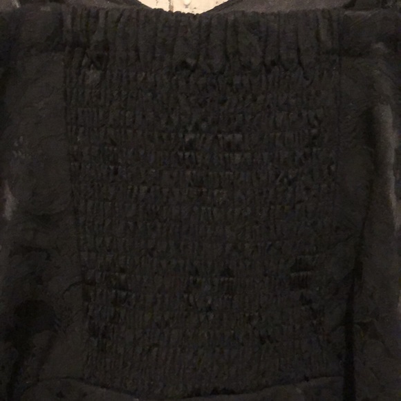 (241) Black Peplum Top - Picture 7 of 12